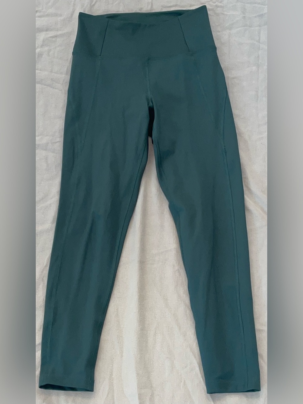 Girlfriend Collective Women’s High Waist Rise Leggings Pants Green Small Active